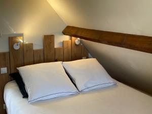 Katil atau katil-katil dalam bilik di Gîte HIRONDELLE - PARKING PRIVÉ