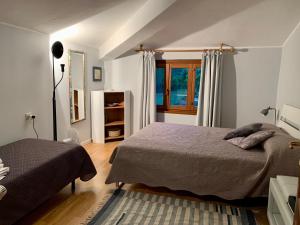 A bed or beds in a room at AL CLISI graziosa mansarda