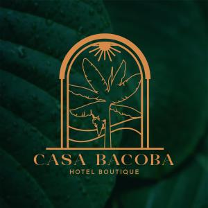 logotipo de un hotel con una casona baroda en Casa Bacoba, en Santa Marta