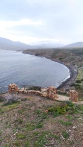 a view of a body of water with a beach at HABITACIONES EN frente DEL PUERTO in Almería