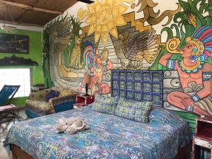 Katil atau katil-katil dalam bilik di Majikal B&B - Pueblo Maya