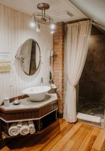 A bathroom at Auberge Bruine Océane