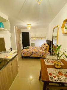 Kuchyň nebo kuchyňský kout v ubytování Estudio elegante y cálido