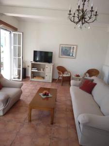 A television and/or entertainment centre at Melissani House
