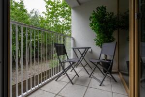 Balkón alebo terasa v ubytovaní Apartment Wrocław Braniborska by Noclegi Renters