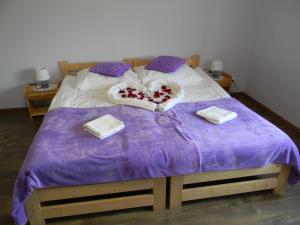 Giường trong phòng chung tại Cisowa Ostoja
