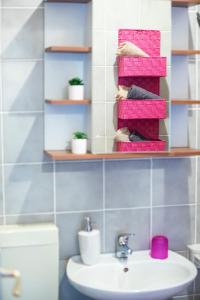 Kúpeľňa v ubytovaní Ocean apartman + 37 fotografií