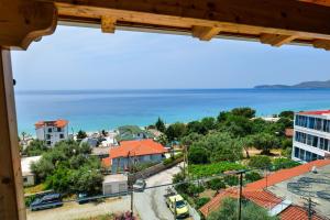 a view of the ocean from a building at White Hotel in Borsh