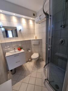 Koupelna v ubytování Hotel Karkonosze