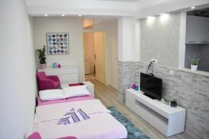 TV a/nebo společenská místnost v ubytování Apartman Maja
