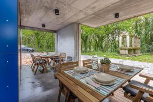 Vonkajšia záhrada v ubytovaní A Casa do Souto, Santiago de Compostela