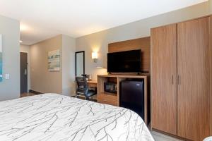 Hotel LeBlanc Best Western Signature Collection的电视和/或娱乐中心