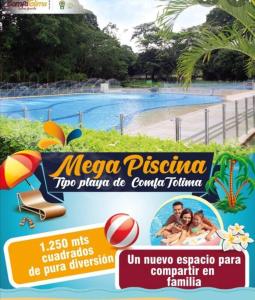 Bazén v ubytování Bienvenido a tu segundo hogar a dos cuadras del centro recreaciónal lagos club comfatolima nebo v jeho okolí