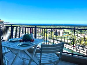 Balkón nebo terasa v ubytování My Resid Appart Cannes Marina vue mer
