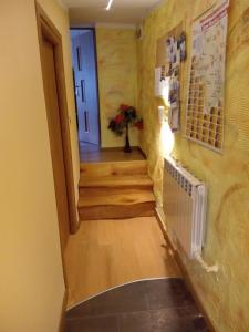 a hallway with stairs in a house at Hanter5 in Jugów