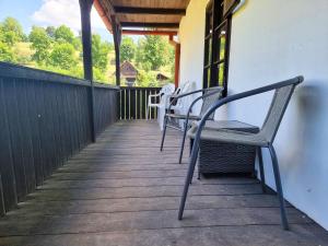 Balkón nebo terasa v ubytování Chalupa Vítějeves