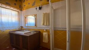 a bathroom with a sink and a shower at Casa Trujillo in Valle Gran Rey +86 photos