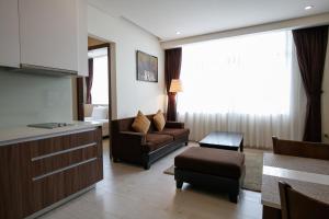 Istumisnurk majutusasutuses ÊMM Hotel Saigon