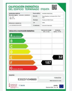Certifikát, hodnocení, plakát nebo jiný dokument vystavený v ubytování Apartamento caribe