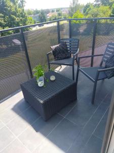 Balkón nebo terasa v ubytování Apartament Blue Sky