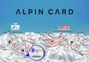 mapa alpejskiego parkingu w obiekcie Appartements Steiner - SKI IN - SKI OUT w mieście Zell am See