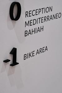 a piece of paper with the words rejection melbourne balachi bike area at Helios Mallorca Hotel & Apartments in Can Pastilla