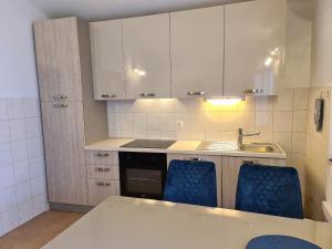 Kuchyň nebo kuchyňský kout v ubytování Apartments Veronika