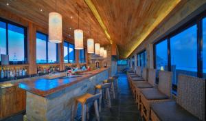 A restaurant or other place to eat at Sarangkot Mountain Lodge