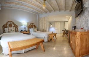 TV a/nebo společenská místnost v ubytování Hotel Casa Canabal by Faranda Boutique
