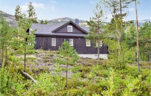 a house in the woods with trees at Lovely Home In Vrdal With Jacuzzi in Vradal