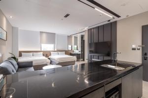 Kuchyň nebo kuchyňský kout v ubytování House Apartment