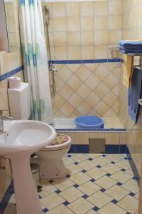 a bathroom with a toilet and a sink at Villa Ana in Pag