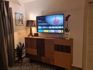 TV a/nebo společenská místnost v ubytování Open Land Holiday Suite