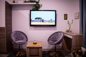 En tv och/eller ett underhållningssystem på Apartments Experience Zagreb