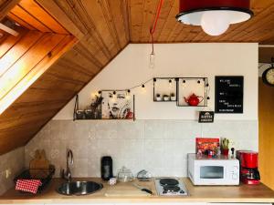Kuchyňa alebo kuchynka v ubytovaní Cili's Apartments Vonyarcvashegy Balaton