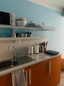 Kjøkken eller kjøkkenkrok på Petrus Studio