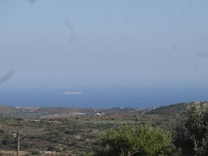 a view of the mountains from the top of a hill at Theros house in Kythira