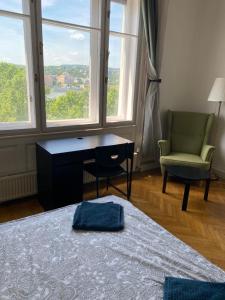 Posteľ alebo postele v izbe v ubytovaní Danube Panorama Apartment