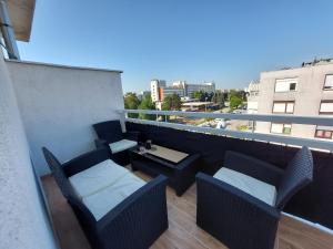 Ein Sitzbereich in der Unterkunft Zagreb4you Apartments