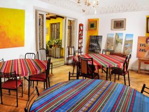 Uma área de estar em Hostal Rio Amazonas