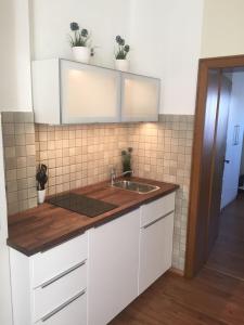 Kuchyň nebo kuchyňský kout v ubytování Zentral gelegene Remscheider Ferienwohnung