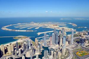 Dubai Marriott Harbour Hotel And Suites с высоты птичьего полета