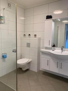 Phòng tắm tại Notodden Sentrum Apartment NO 8