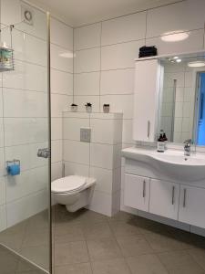 Koupelna v ubytování Notodden Sentrum Apartment NO 8 + 21 fotografií