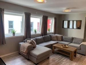 Posezení v ubytování Notodden Sentrum Apartment NO 8