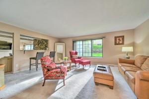 a living room with a couch and chairs at Cozy West Bloomfield Home - Fishing Nearby! in West Bloomfield