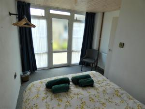 Tempat tidur dalam kamar di Abergwynant Farm Glamping & Apartments