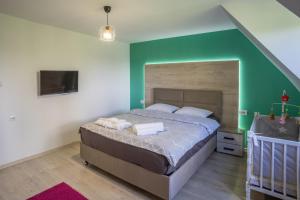 Postel nebo postele na pokoji v ubytování Mountain inn