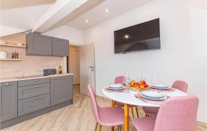 Kuchyň nebo kuchyňský kout v ubytování Pet Friendly Apartment In Pirovac