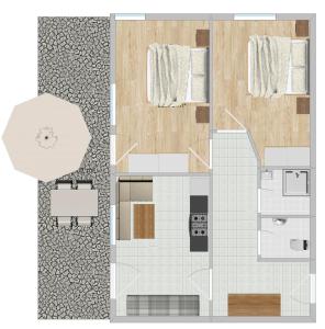Plán poschodí v ubytovaní Landhaus Sonnrain Fendels